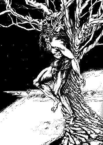 Odin hngt am Weltenbaum Yggdrasill